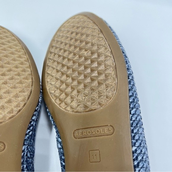 Aerosoles Women's Homerun Ballet Flats Blue Woven Ballet Flats Shoes Size 11 NEW - Picture 11 of 14